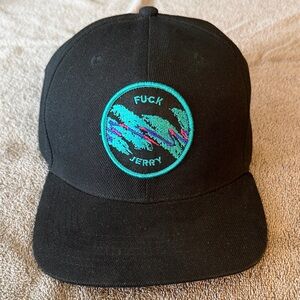 F Jerry Cap Black Cap with Embroidered Patch